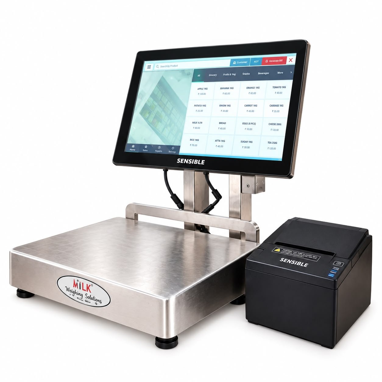 POS & Scale System - Side View